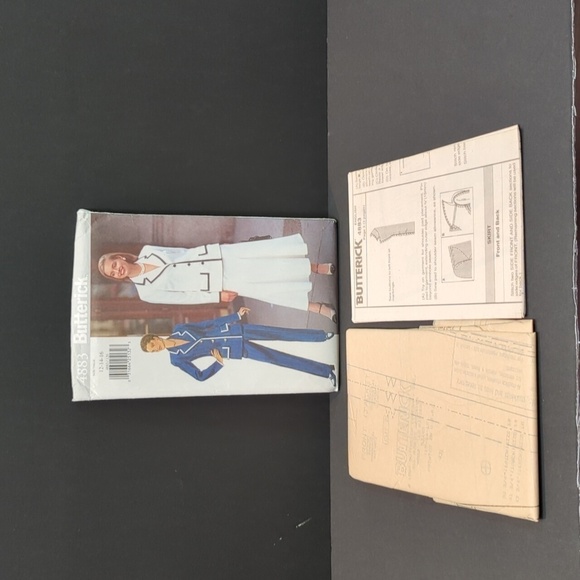 Butterick 4883 Uncut Sewing Pattern Size (12, 14, 16) Women's Jacket & Skirts - Picture 3 of 3